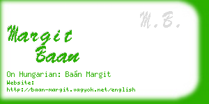 margit baan business card