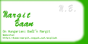 margit baan business card